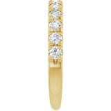 CVD 0.75ctw Diamond French-Set Anniversary Band 14KYG