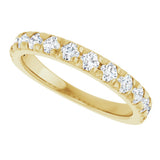 CVD 0.75ctw Diamond French-Set Anniversary Band 14KYG