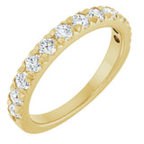 CVD 0.75ctw Diamond French-Set Anniversary Band 14KYG