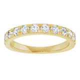 CVD 0.75ctw Diamond French-Set Anniversary Band 14KYG