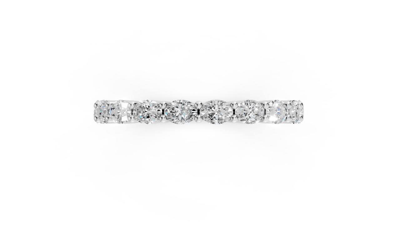 Custom CVD Oval Wedding Band 14KYG