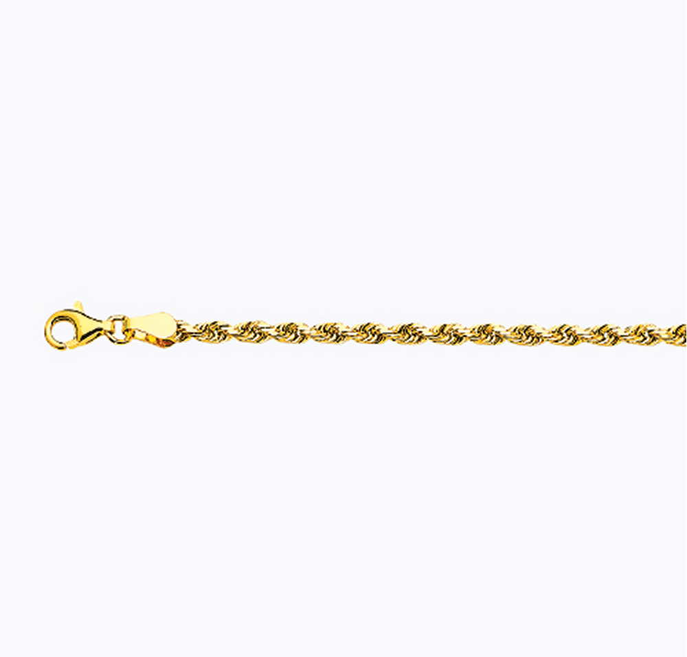 22" D/C Rope Chain 3mm 9.9dwt 10KYG
