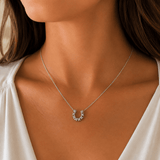 Diamond Horseshoe Necklace 0.64ctw 10KWG