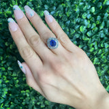 7.61ct Tanzanite & 0.66cttw Dia Cocktail Ring 18KWG