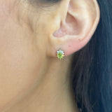 10k YG Dia & Peridot Earrings 0.47ctw 1dwt