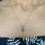 14k YG Tanzan Bezel Set Necklace 1.9ctw 2dwt