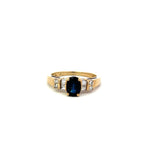 Sapphire 0.80ct & Dia 0.36ctw Ring 14KYG