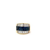 Invisible Set Sapphire & Baguette Ring 14KYG