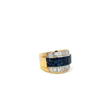 Invisible Set Sapphire & Baguette Ring 14KYG