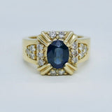 1.75ct Sapphire & Dia 0.75ctw Fashion Ring 14KYG