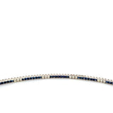 14k White Gold Diamond & Sapphire Bracelet 5.23ctw 12dwt
