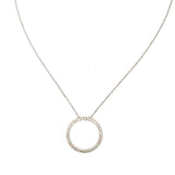 18" Diamond Circle of Love Pendant 0.50ctw 14KWG