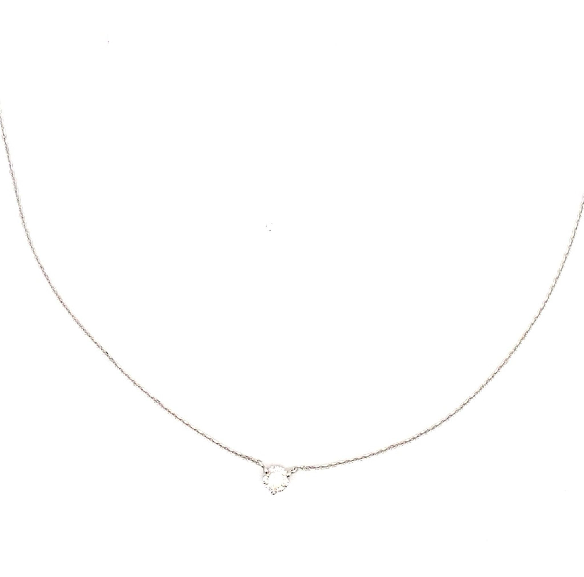 Dia Solitaire Pendant 0.45ctw 14KWG