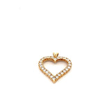 14k YG Dia Heart Pendant 1.04ctw 1.4dwt