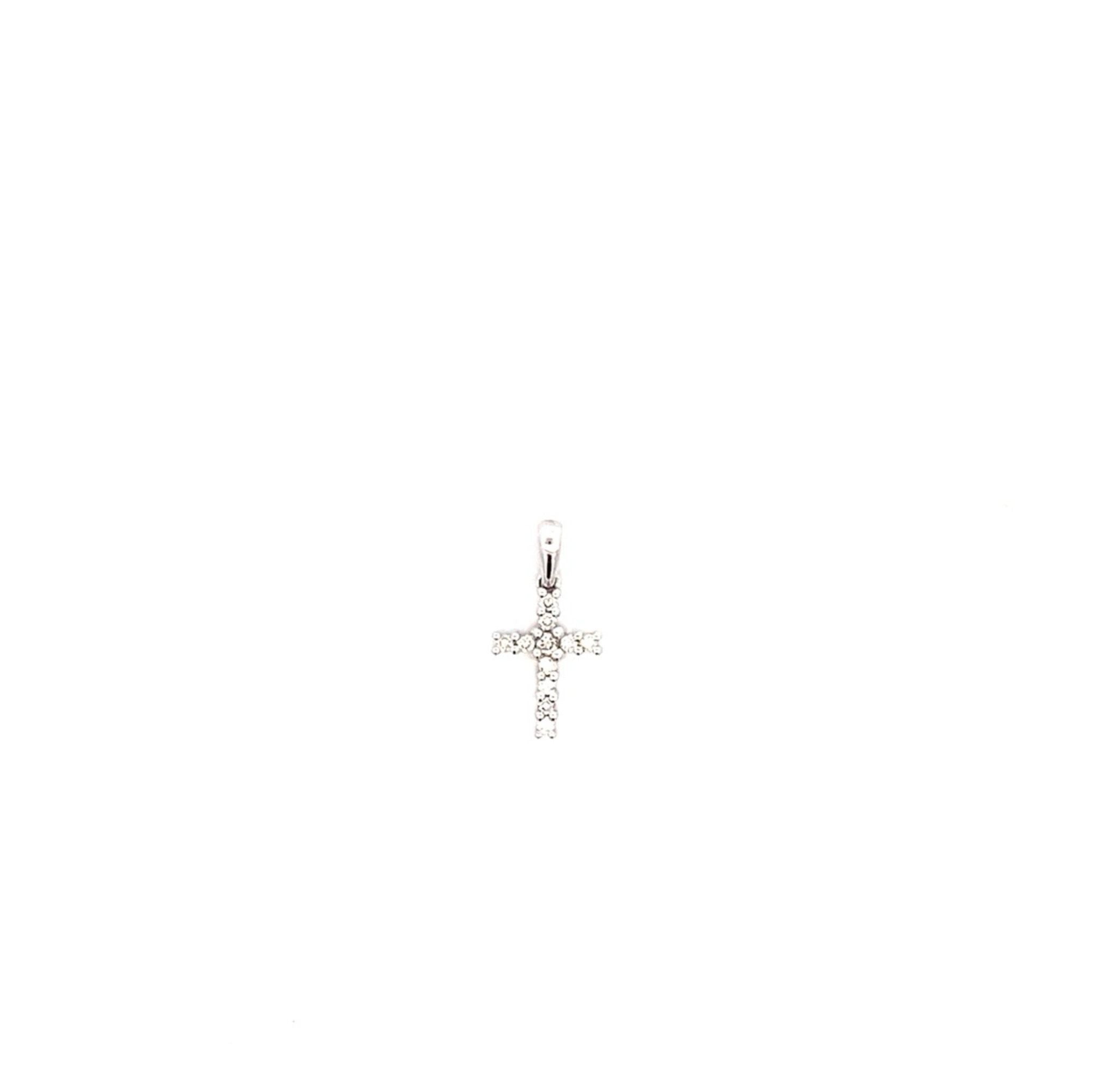 14k WG Dia Pendant 0.12ctw 0.3dwt