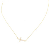 14k YG Dia Necklace 0.1ctw 0.9dwt