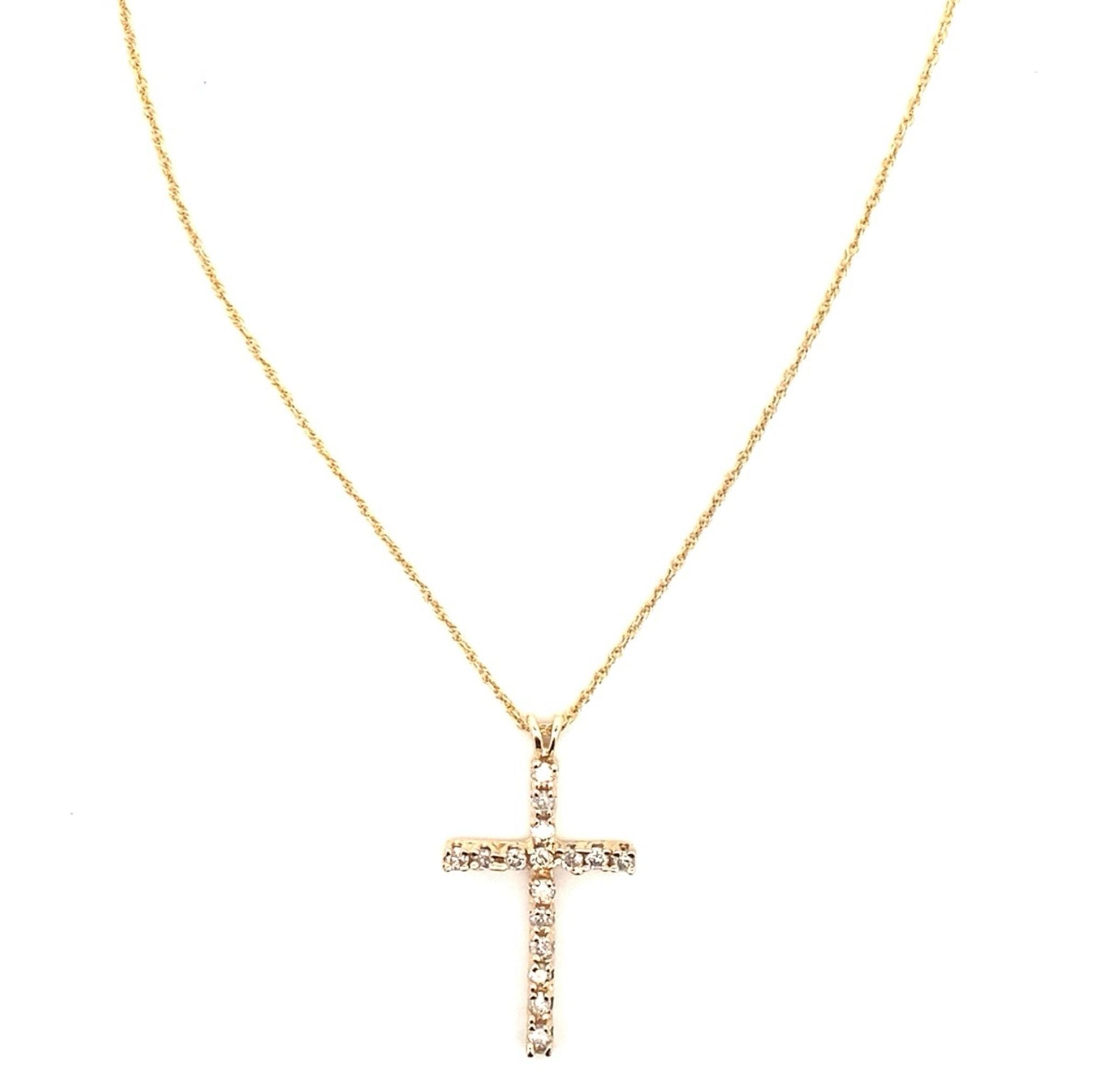 10k YG Dia Necklace 0.8ctw 2.4dwt