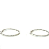 Dia Hoop Earrings 0.25ctw 14KWG