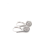10k WG Dia Cluster Earrings 0.58ctw 1.5dwt