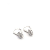 10k WG Dia Cluster Earrings 0.58ctw 1.5dwt