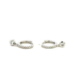 14k WG Dia Earrings 0.08ctw 0.6dwt