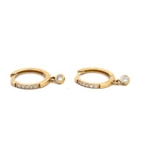 14k YG Dia Bezel Set Earrings 0.22ctw 2.2dwt