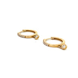 14k YG Dia Bezel Set Earrings 0.22ctw 2.2dwt