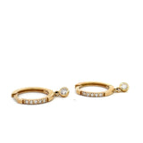14k YG Dia Bezel Set Earrings 0.22ctw 2.2dwt