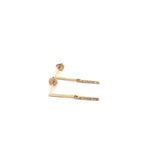 14k YG Dia Earrings 0.1ctw 0.6dwt