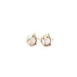 14k Two-Tone Dia Bezel Set Earrings 0.32ctw 6.3dwt