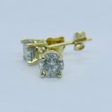 14k YG Dia Earrings 0.8ctw 0.5dwt