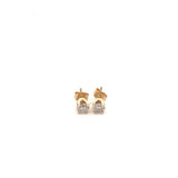 14k YG Dia Earrings 0.8ctw 0.5dwt