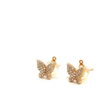 Butterfly Pave Diamond Earrings 0.21ctw