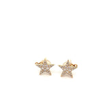 14k YG Dia Star Earrings 0.18ctw 0.7dwt