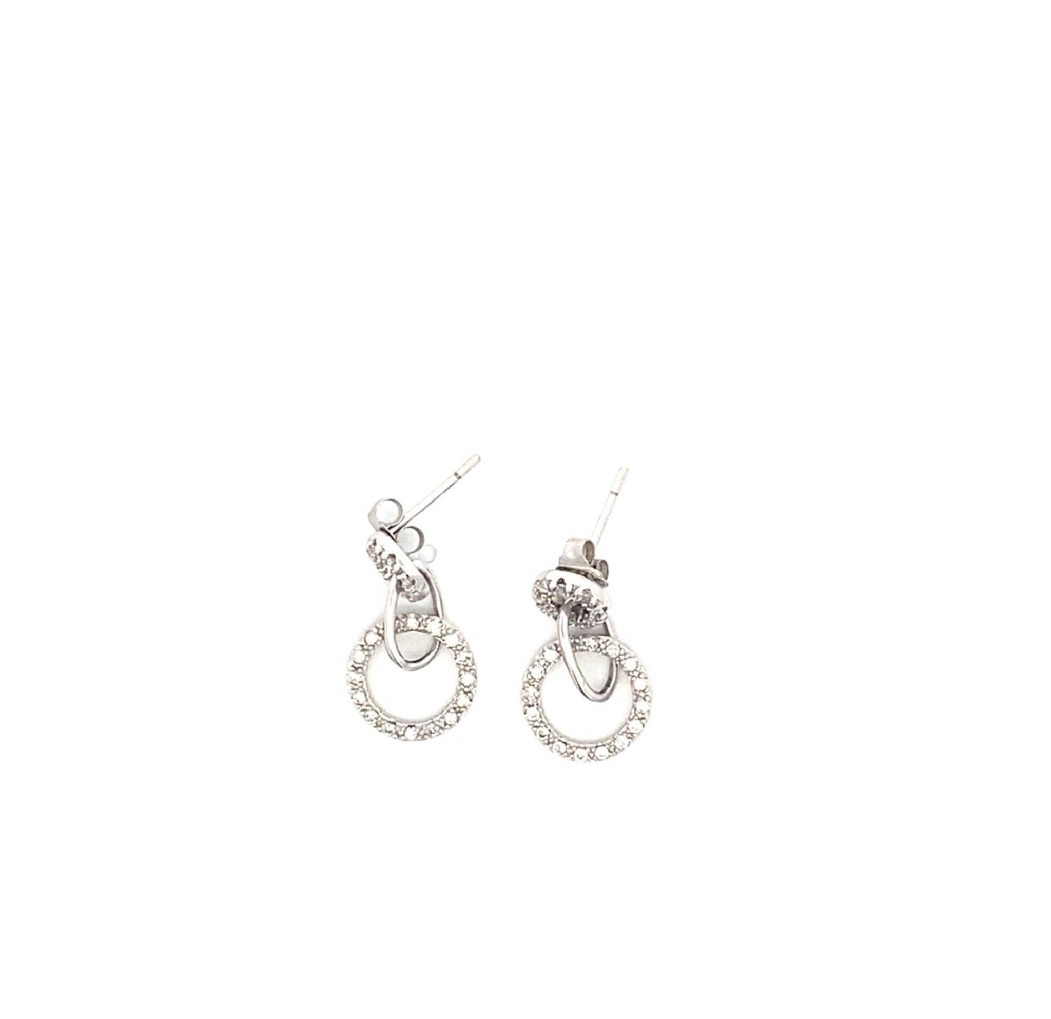 14k WG Dia Earrings 0.96ctw 1.5dwt