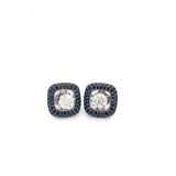 18k WG BLK Dia Jackets 1ctw 2.23dwt