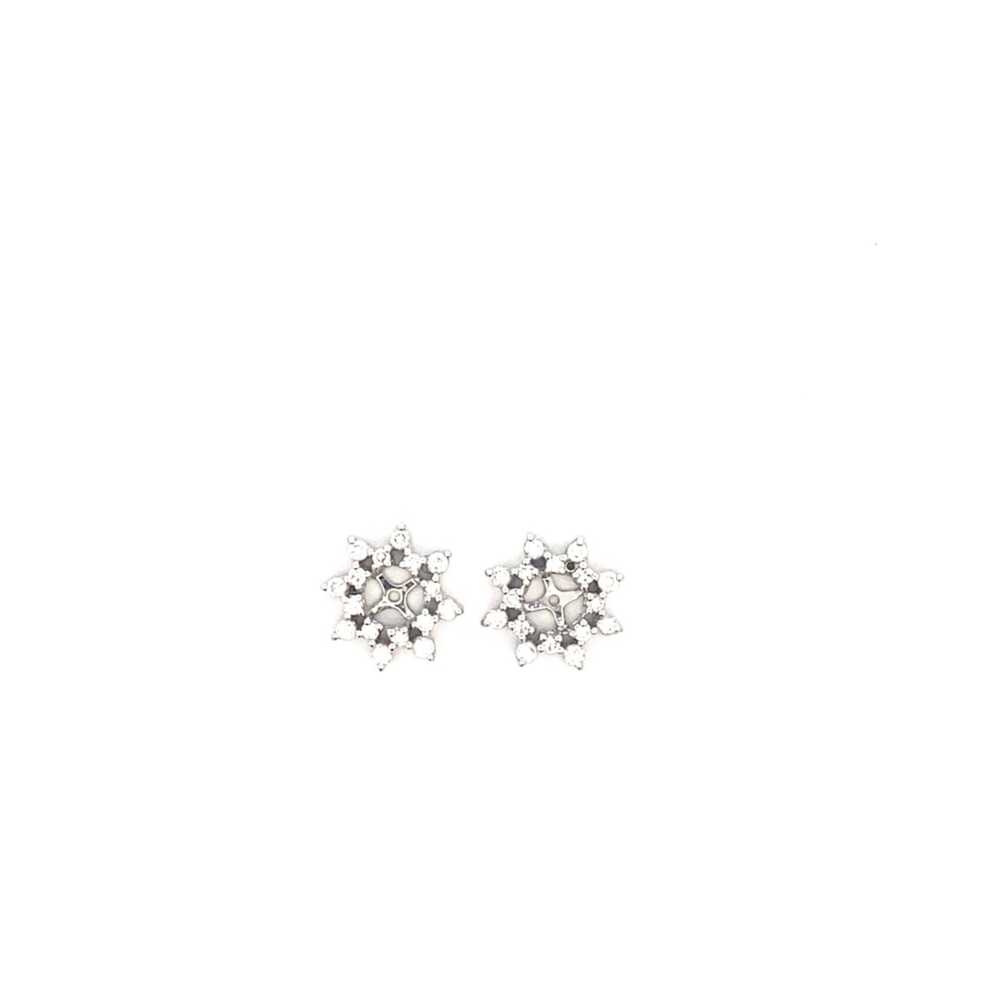 18k WG Dia Jackets 0.48ctw 1.8dwt