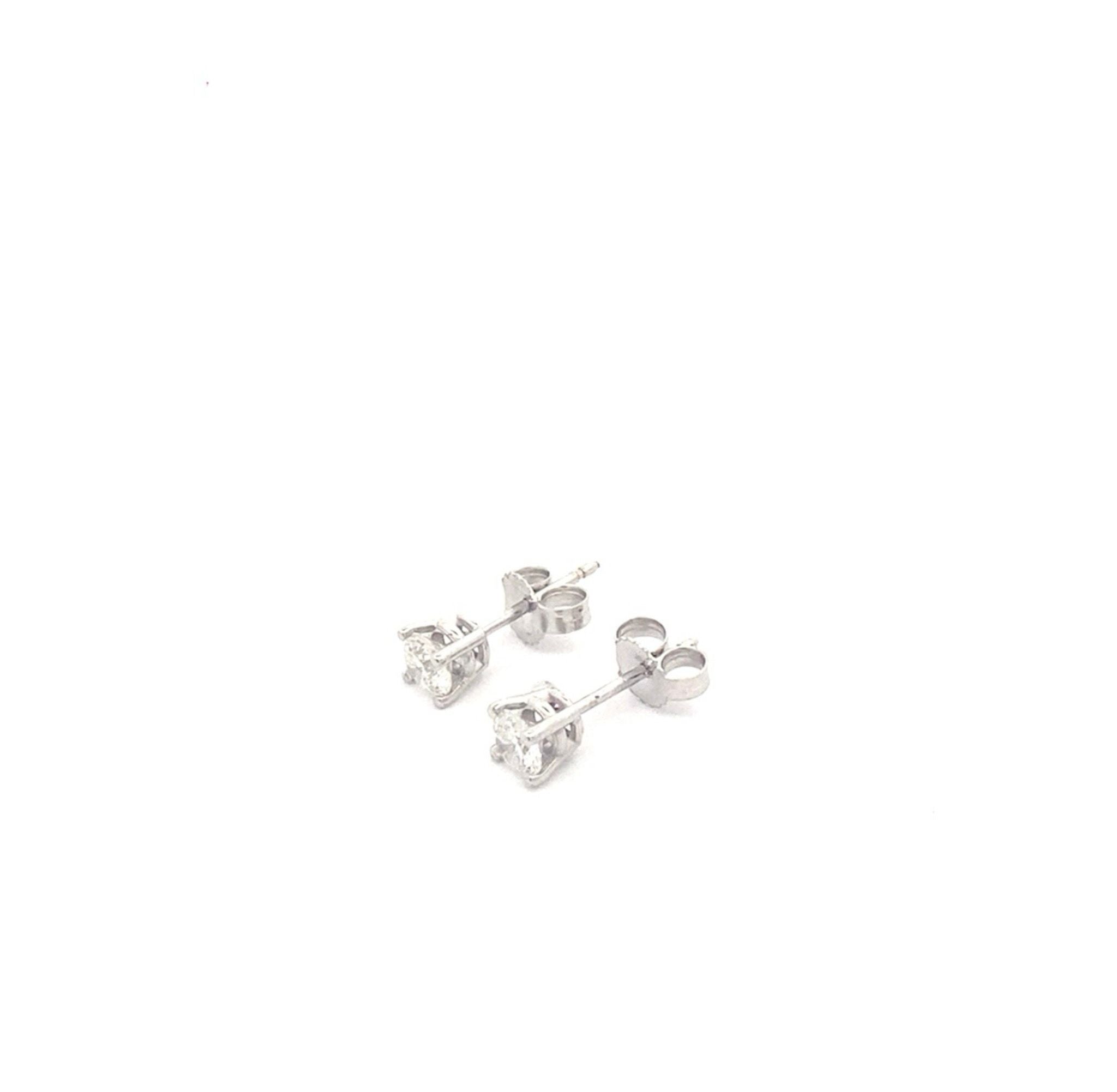 14k WG Dia Earrings 0.66ctw 0.5dwt