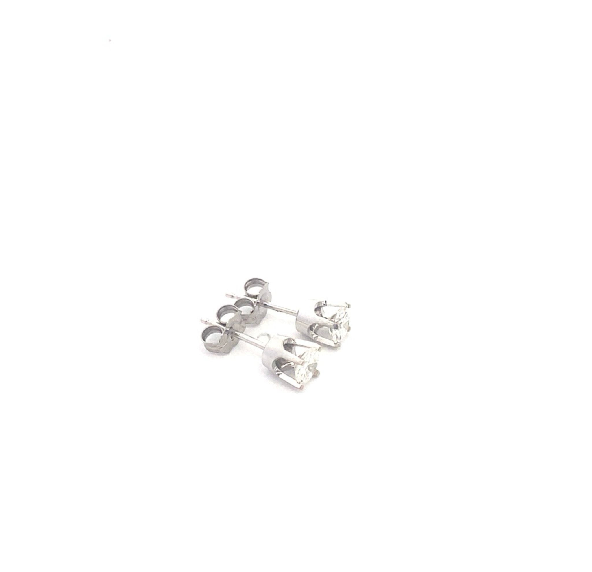 14k WG Dia Stud Earrings 0.5ctw 0.5dwt