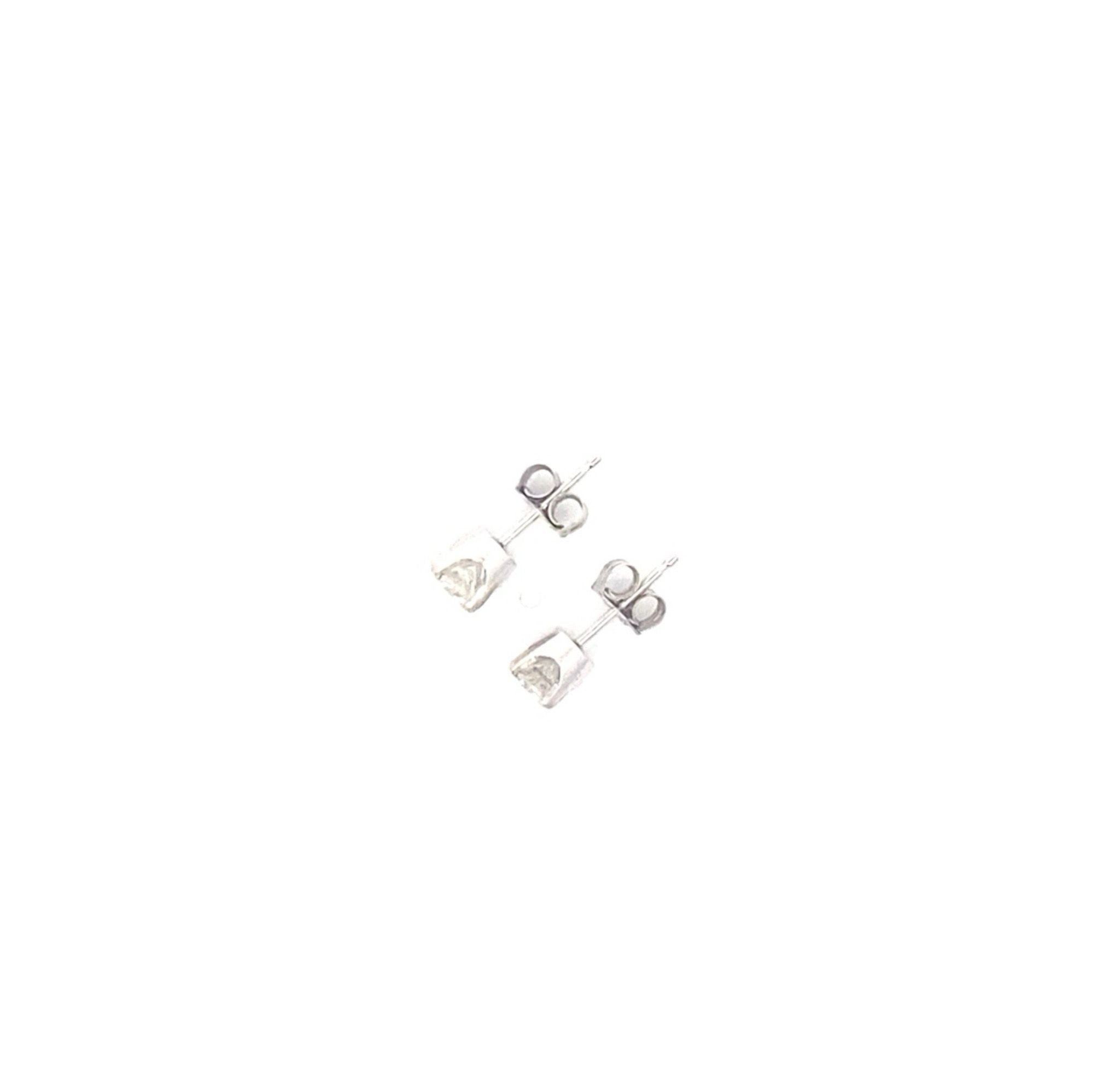 14k WG Dia Earrings 0.6ctw 0.6dwt