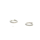Dainty Dia Huggy Hoops 0.10cttw 14KWG