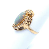 Dia & Opal Ring 1ctw