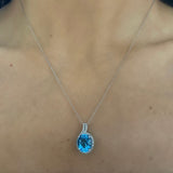 Sapphire & Topaz Necklace 1.60dwt
