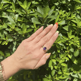 14k WG Dia & Amethyst Ring 0.12ctw Sz7