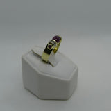 14k Yellow Gold Diamond & Ruby Ring 0.85ctw Sz6