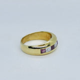 18k Yellow Gold Diamond & Ruby Ring 1ctw