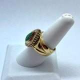 18k Yellow Gold Diamond & Emerald Ring 3.25ctw