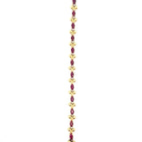 14k Yellow Gold Diamond & Ruby Bracelet 3.45ctw 7.5dwt