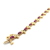14k Yellow Gold Diamond & Ruby Bracelet 3.45ctw 7.5dwt