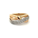 14k Yellow Gold Diamond Fashion Ring 0.48ctw Sz7